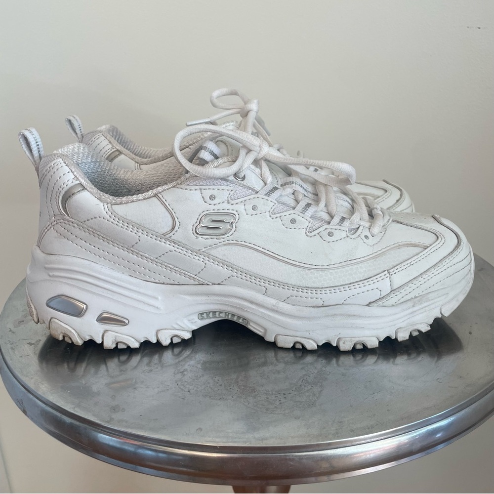 Sketcher’s D’Lites Fresh Start Memory Foam Sneakers White